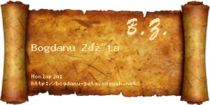 Bogdanu Zéta névjegykártya